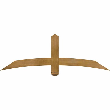 Ekena Millwork Bellingham Rough Sawn Timber Gable Bracket, Western Red Cedar, 60"W x 20"H x 4"D x 4"F, 8/12 Pitch GBW060X20X0404BEL00RWR